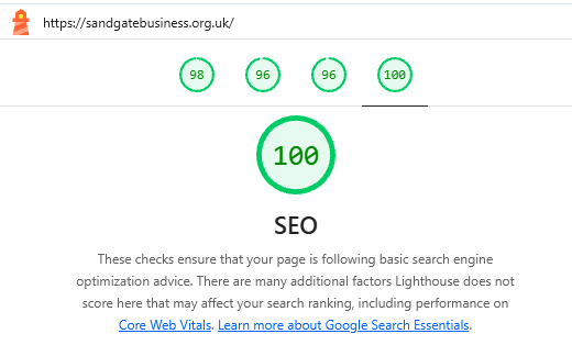 SEO data screenshot