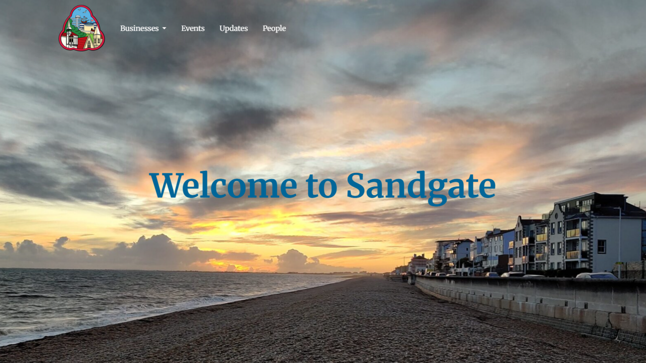Sandgate Business Home Page screenshot