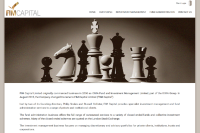 FIM Capital Corporate website screenshot