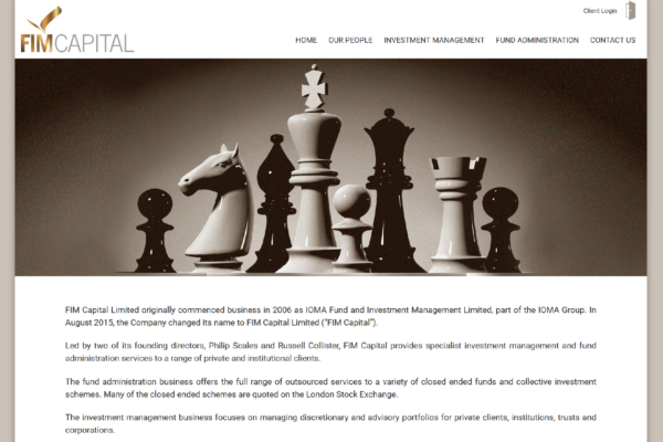 FIM Capital Corporate website screenshot