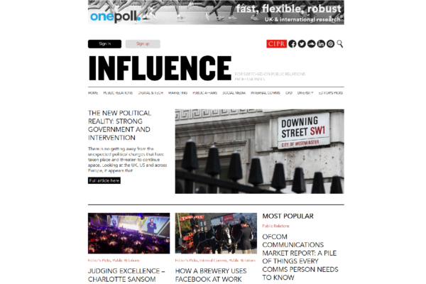 CIPR Influence screenshot