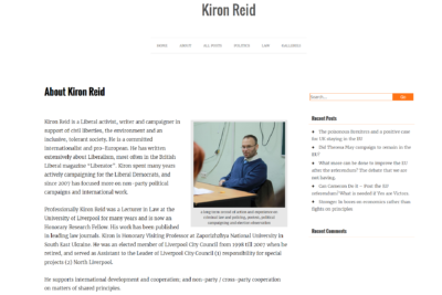 Kiron Reid website screenshot