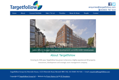 Targetfollow website screenshot