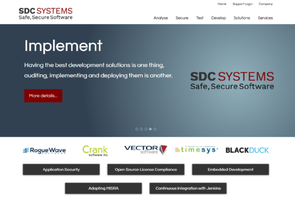 SDC Systems homepage