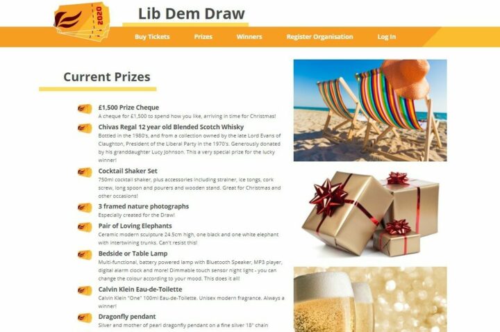 Lib dem Draw 2020 website screenshot