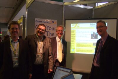 Prater Raines with Andrew Stunnel and Lembit Öpik at Lib Dem conference