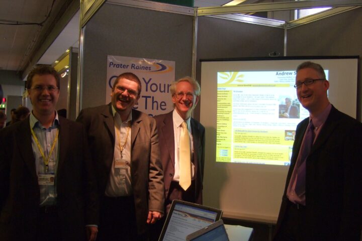 Prater Raines with Andrew Stunnel and Lembit Öpik at Lib Dem conference