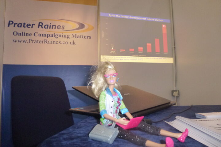 Computer Engineer Barbie at the Prater Raines stand