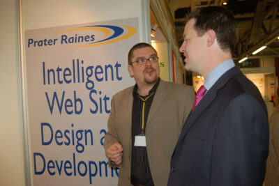 Tim with Nick Clegg in 2010