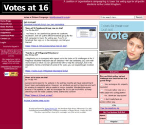 Votes at 16 website