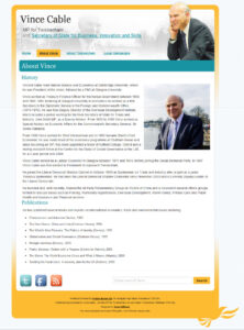 Vince Cable's website in 2010