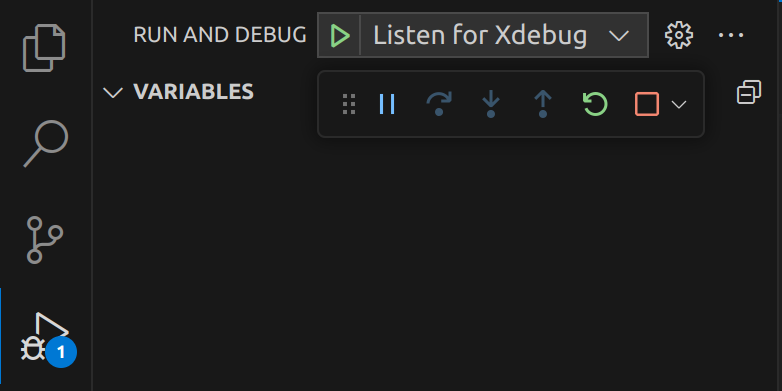 Listen for Xdebug button