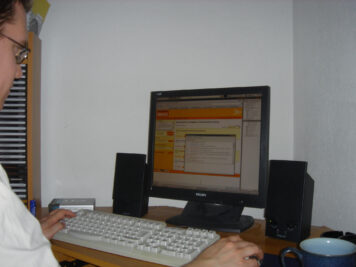 Matt working on Lib Dem Image in 2005