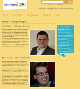 Prater Raines website in 2013