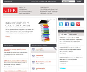 CIPR website in 2012