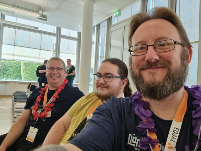 Matt, Dalton and Gary at the TYPO3 Developer Days conference in Karlsruhe in August 2024